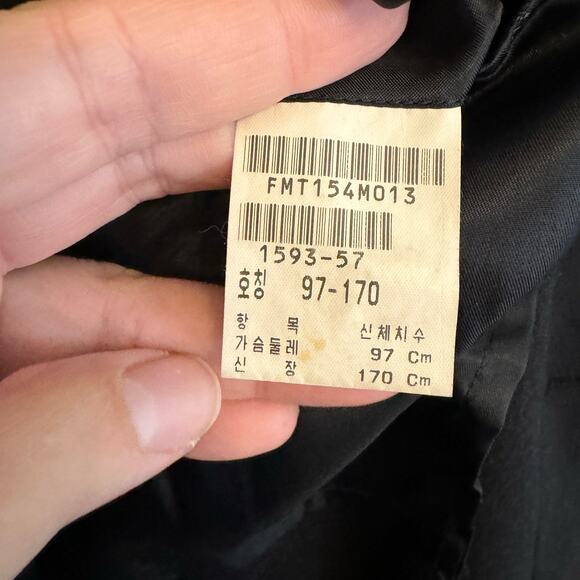 Pal Zileri Coat Mens XL Navy Blue Cashmere Trench Hidden Button Overcoat Jacket - Picture 10 of 11